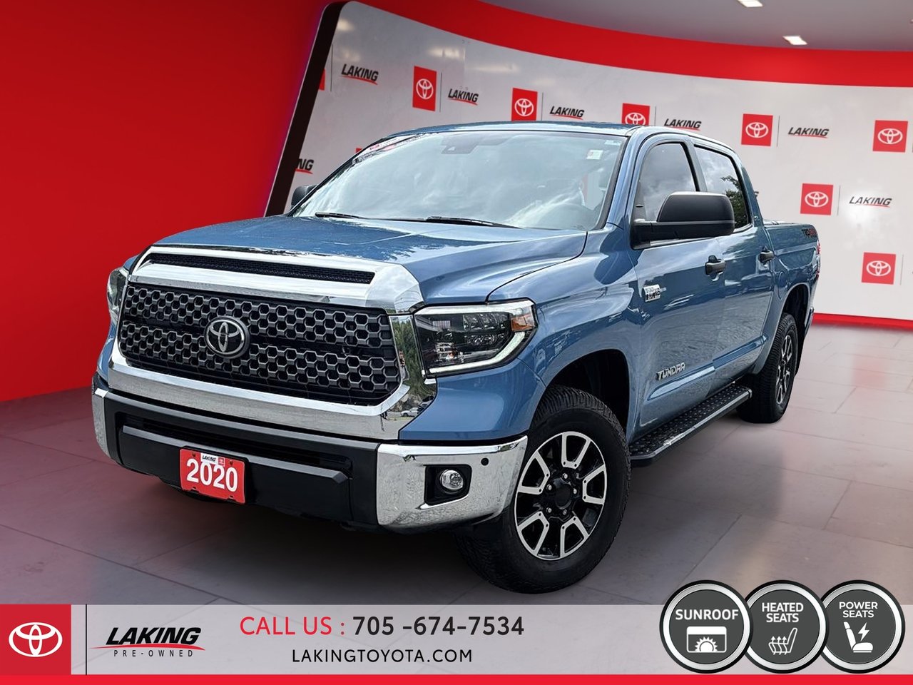 Cavalry Blue 2020 Toyota Tundra Pickup Truck Four-Wheel Drive Automatic