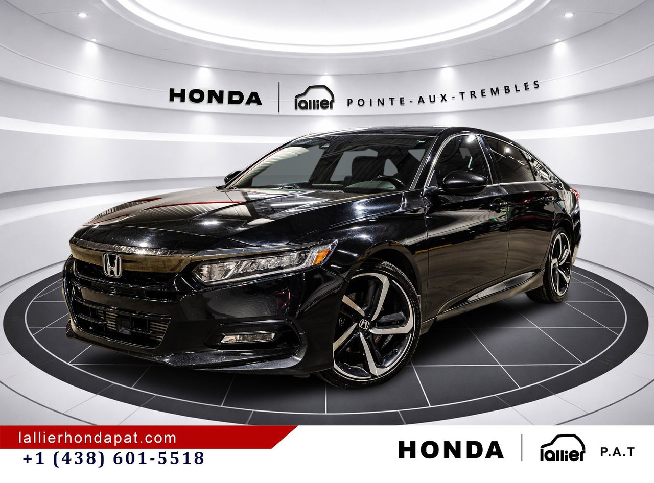 Crystal Black Pearl 2019 Honda Accord 1.5T Sport FWD Sedan Front-Wheel Drive Manual
