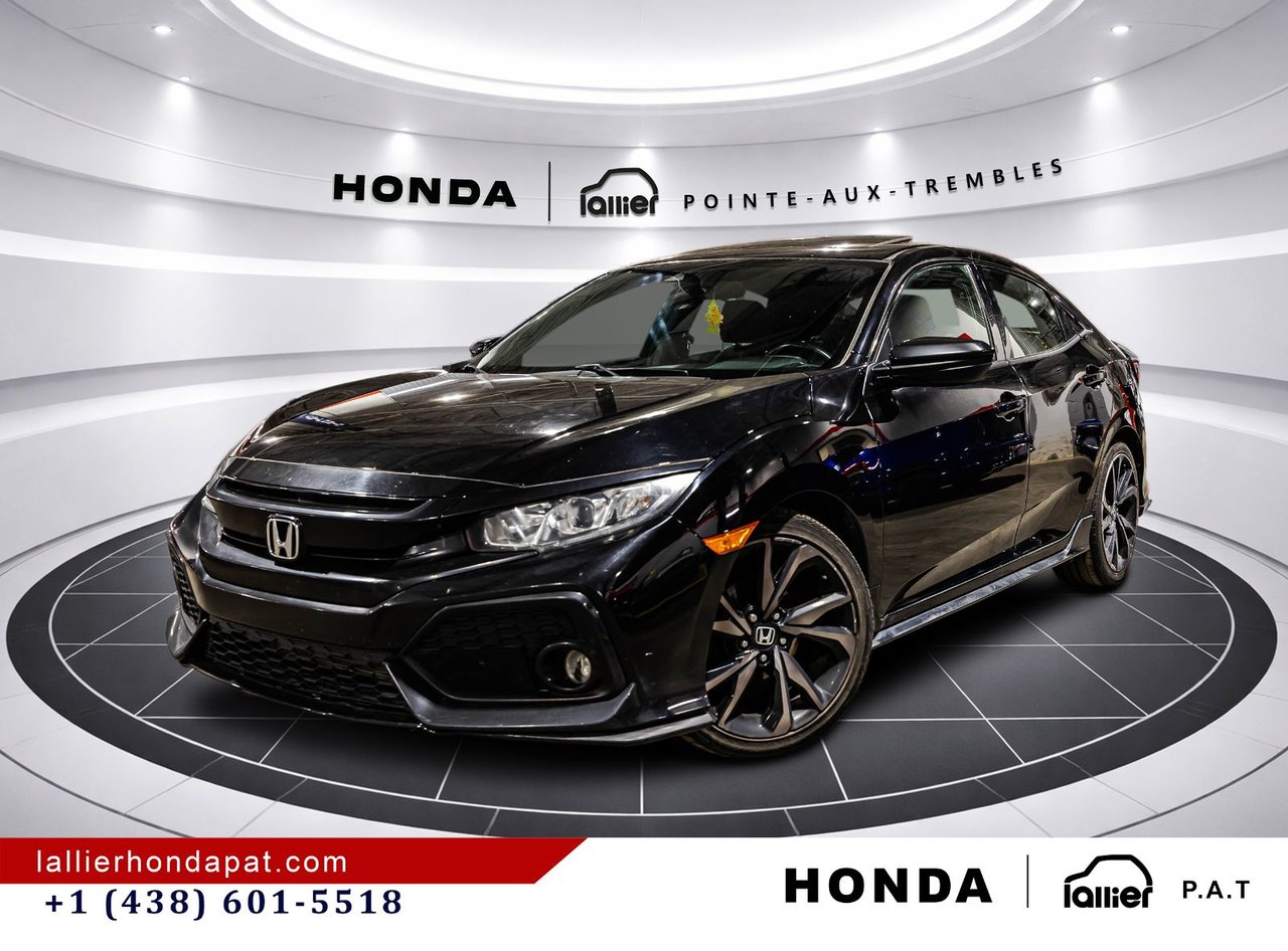Crystal Black Pearl 2018 Honda Civic Hatchback Hatchback Front-Wheel Drive Continuously Variable Transmission