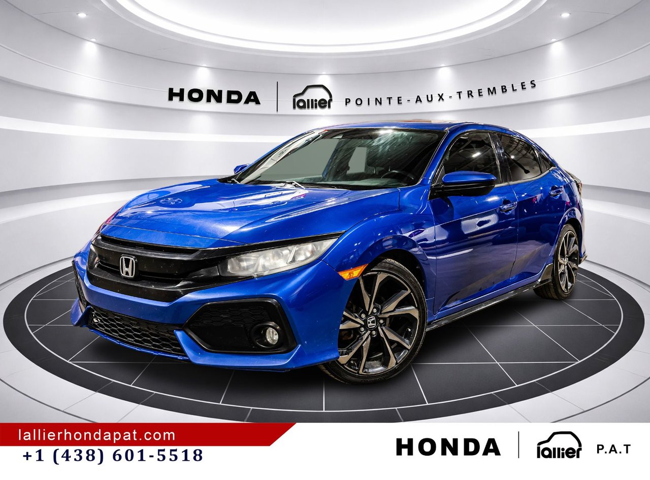Aegean Blue Metallic 2018 Honda Civic Hatchback Hatchback Front-Wheel Drive Continuously Variable Transmission