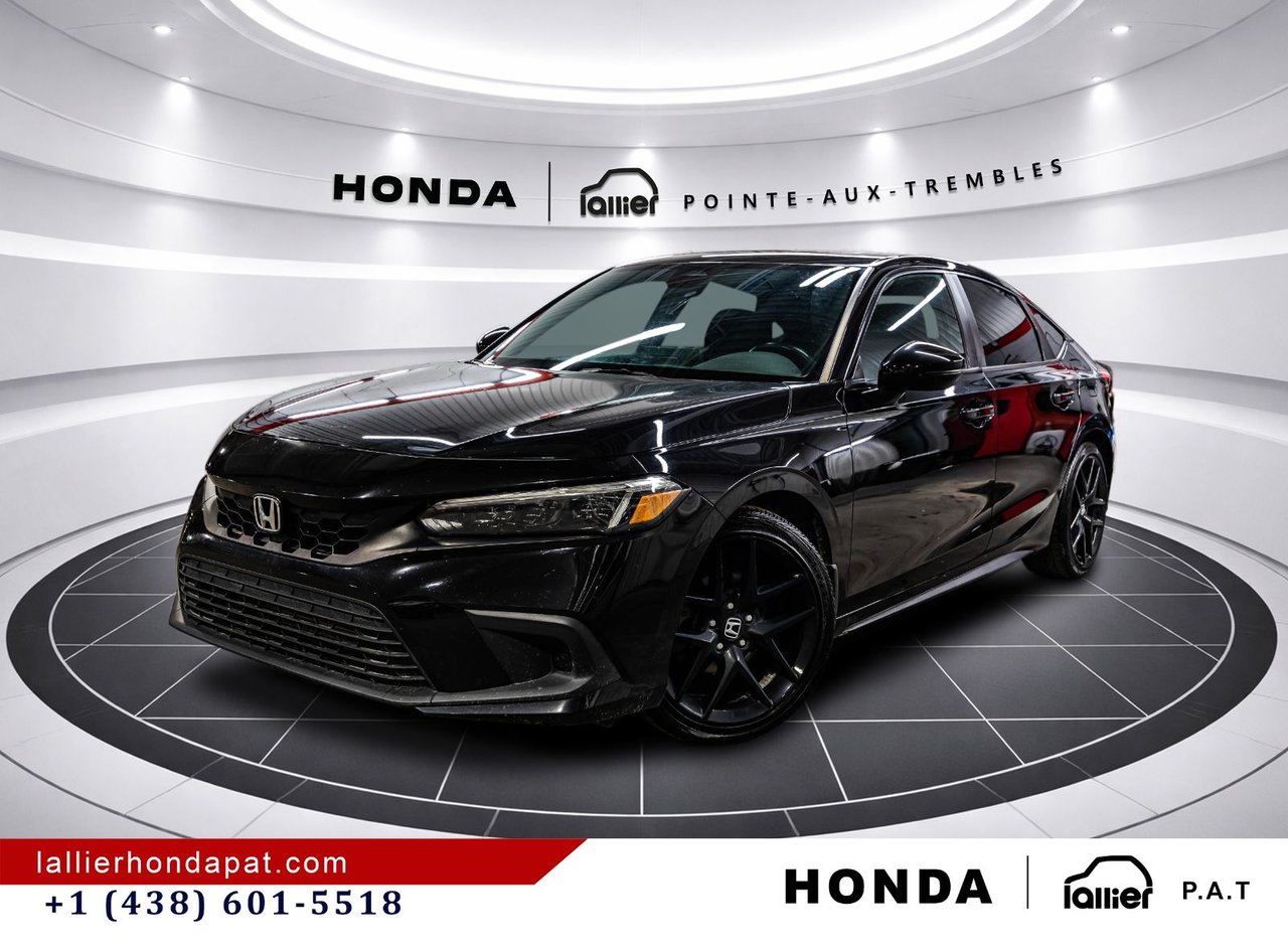 Crystal Black Pearl 2023 Honda Civic Hatchback Hatchback Front-Wheel Drive Continuously Variable Transmission