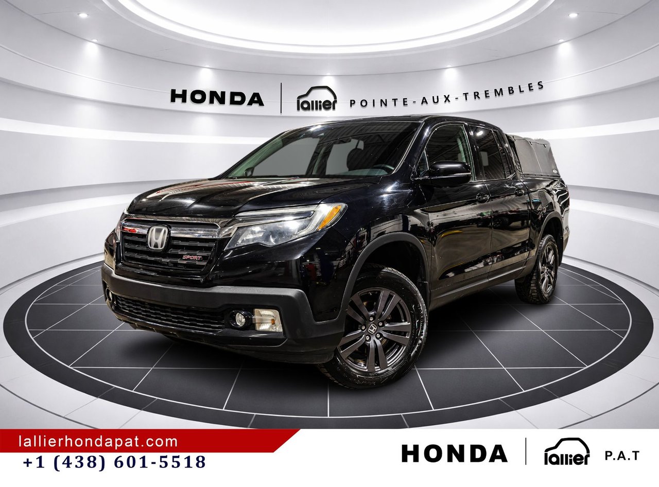 Crystal Black Pearl 2018 Honda Ridgeline Pickup Truck All-Wheel Drive Automatic