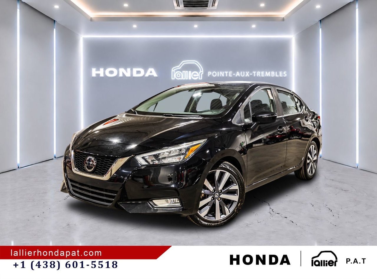 Super Black 2021 Nissan Versa Sedan Front-Wheel Drive Continuously Variable Transmission