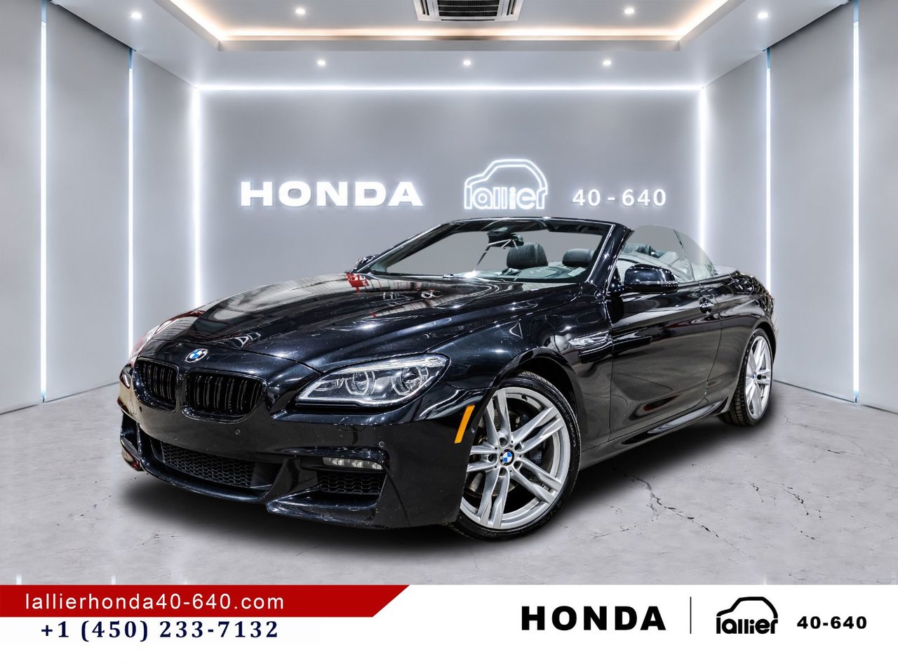 Black 2017 BMW 6 Series Convertible All-Wheel Drive Automatic