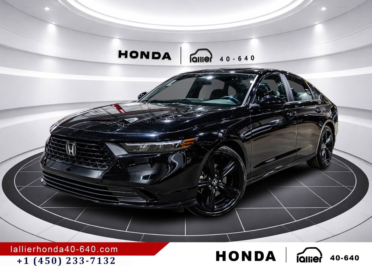 Crystal Black Pearl 2025 Honda Accord Hybrid Sedan Front-Wheel Drive Automatic
