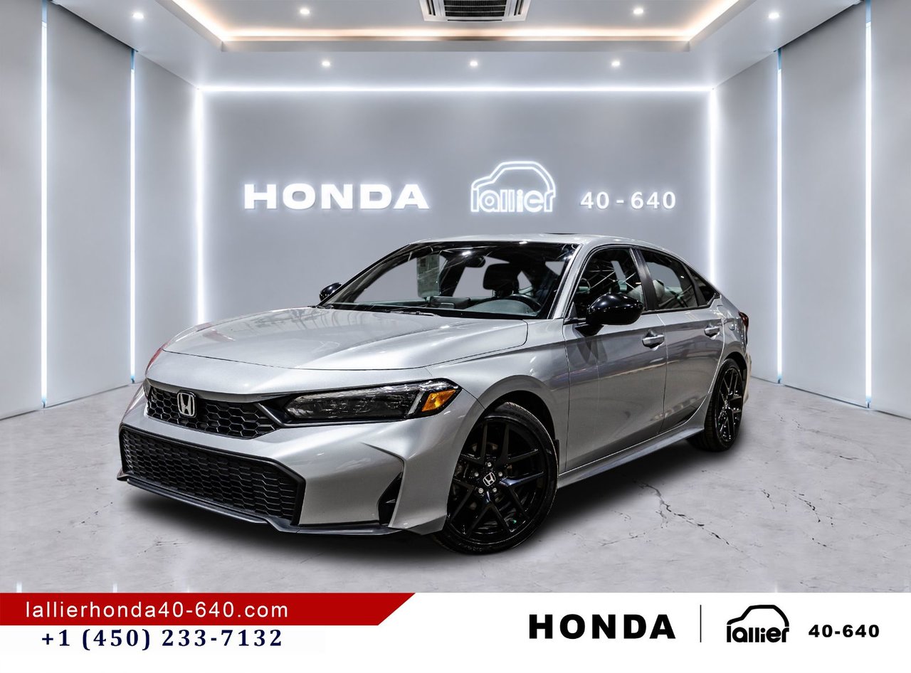 Solar Reflection Silver Metallic 2025 Honda Civic Sedan Front-Wheel Drive Continuously Variable Transmission