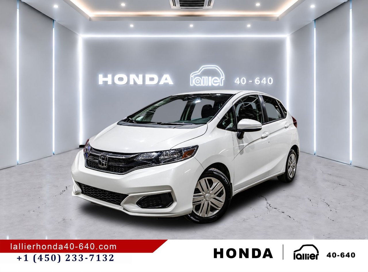 White 2019 Honda Fit Hatchback Front-Wheel Drive Continuously Variable Transmission