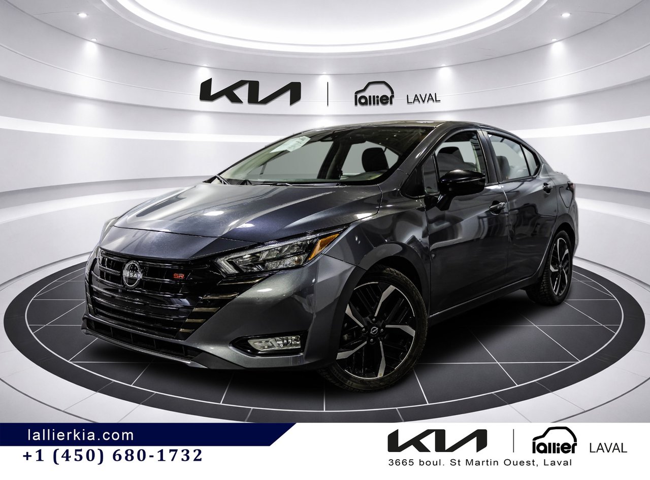 Silver 2024 Nissan Versa Sedan Front-Wheel Drive Continuously Variable Transmission