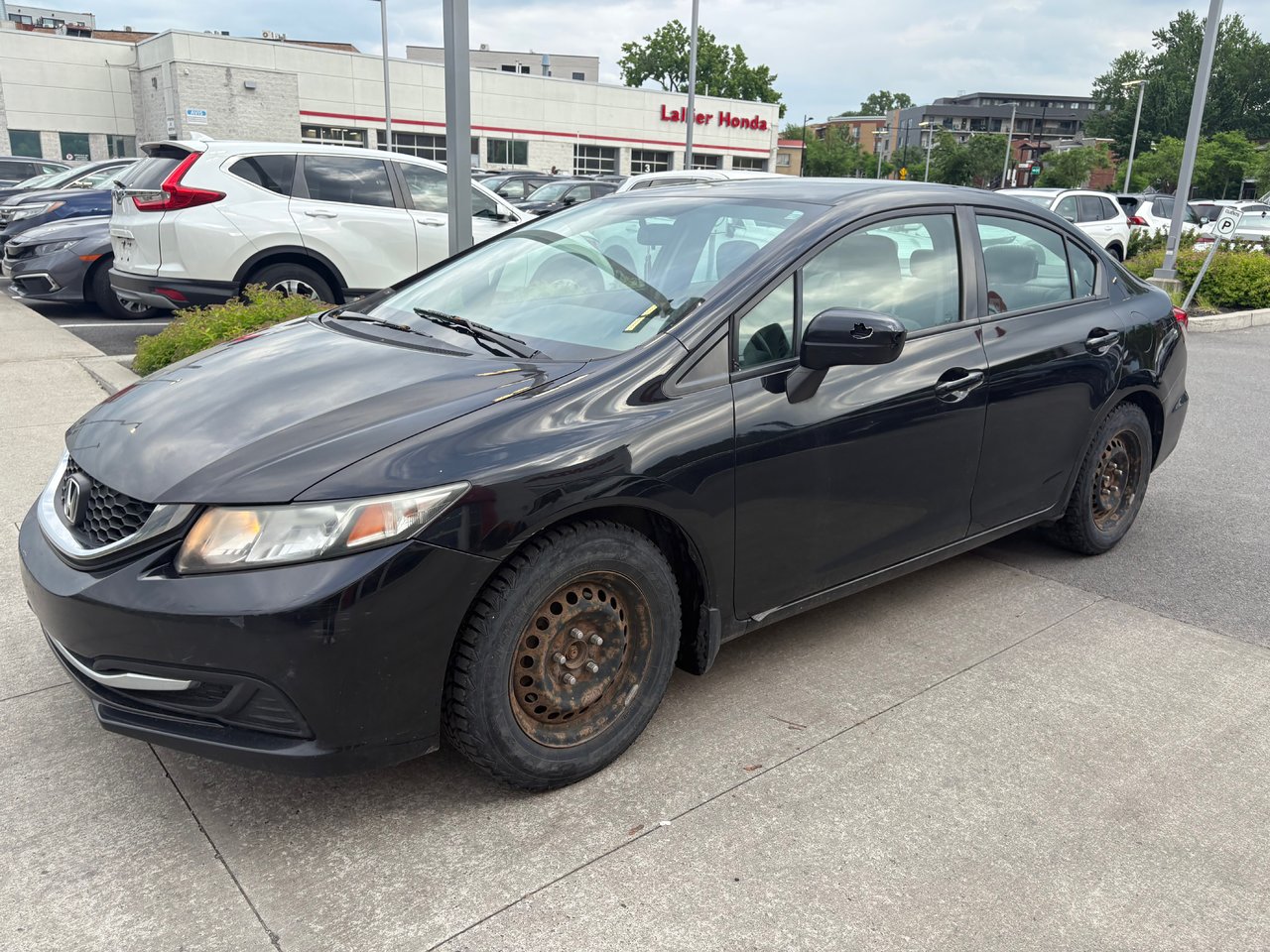 Crystal Black Pearl 2015 Honda Civic LX Sedan Front-Wheel Drive Automatic