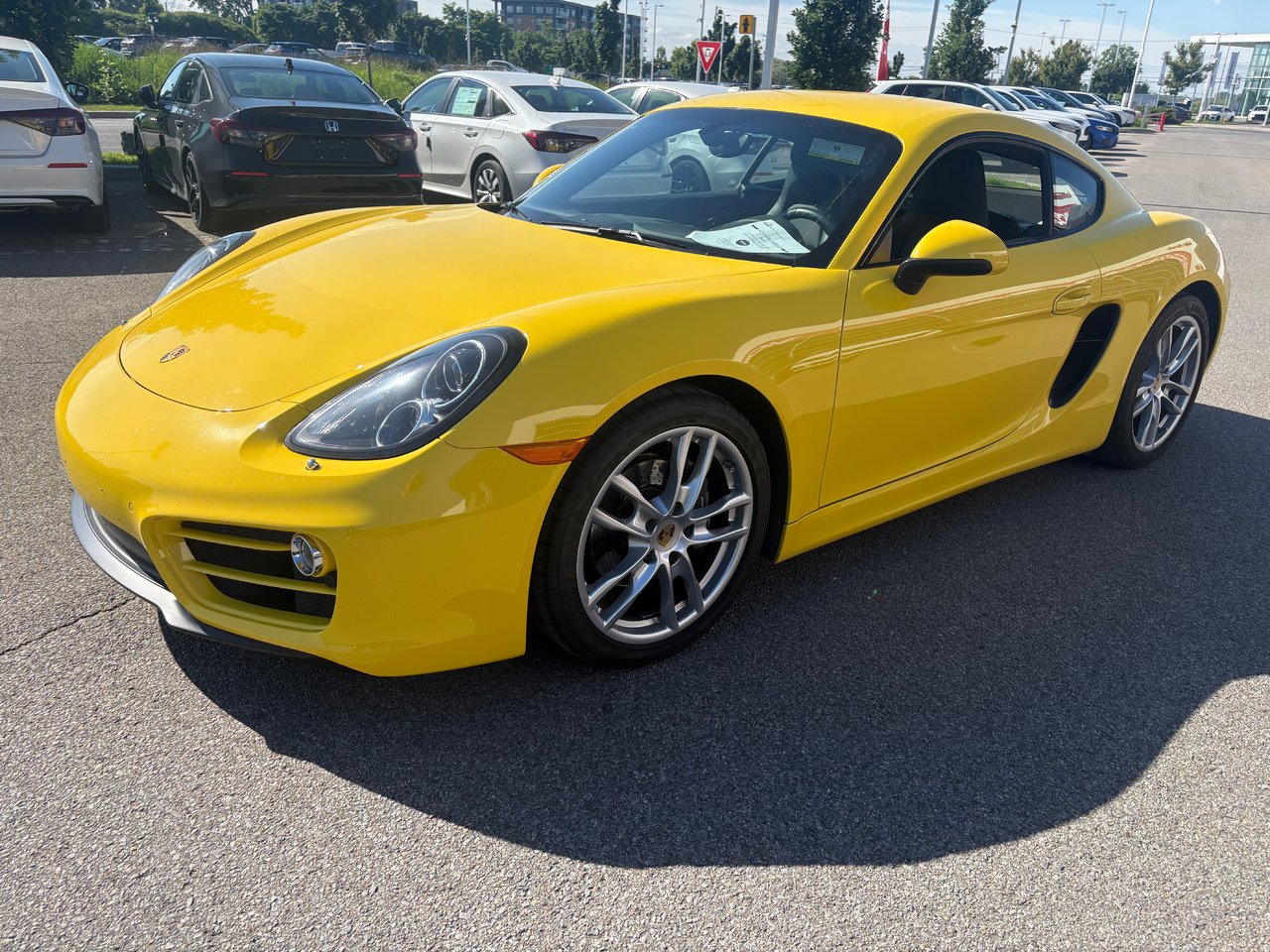 Yellow 2014 Porsche Cayman Coupe Rear-Wheel Drive Automatic