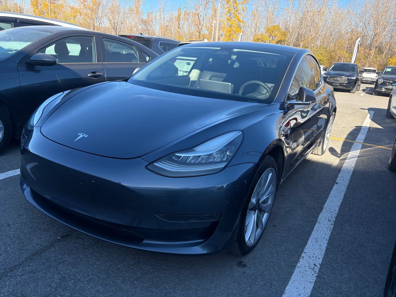 Midnight Silver Metallic 2020 Tesla Model 3 Sedan Rear-Wheel Drive Automatic