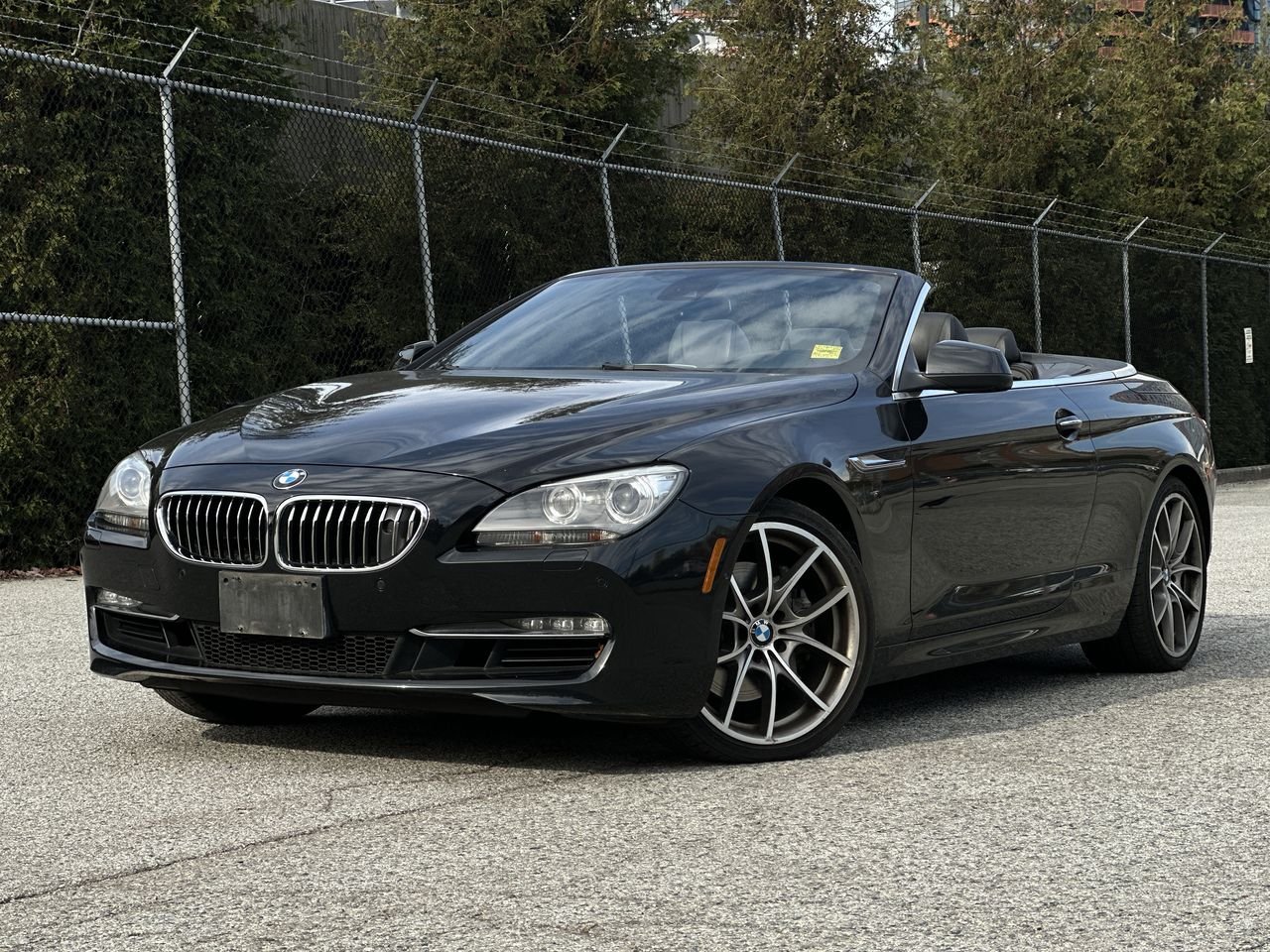 Black Sapphire Met 2012 BMW 6 Series Convertible Rear-Wheel Drive Automatic