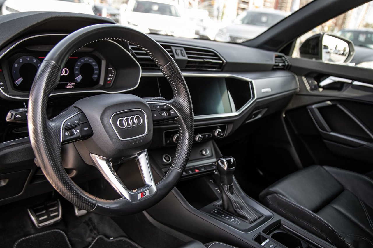 Used 2021 WHITE Audi Progressiv / CAMERA / TOIT PANO / CUIR / MAGS-19