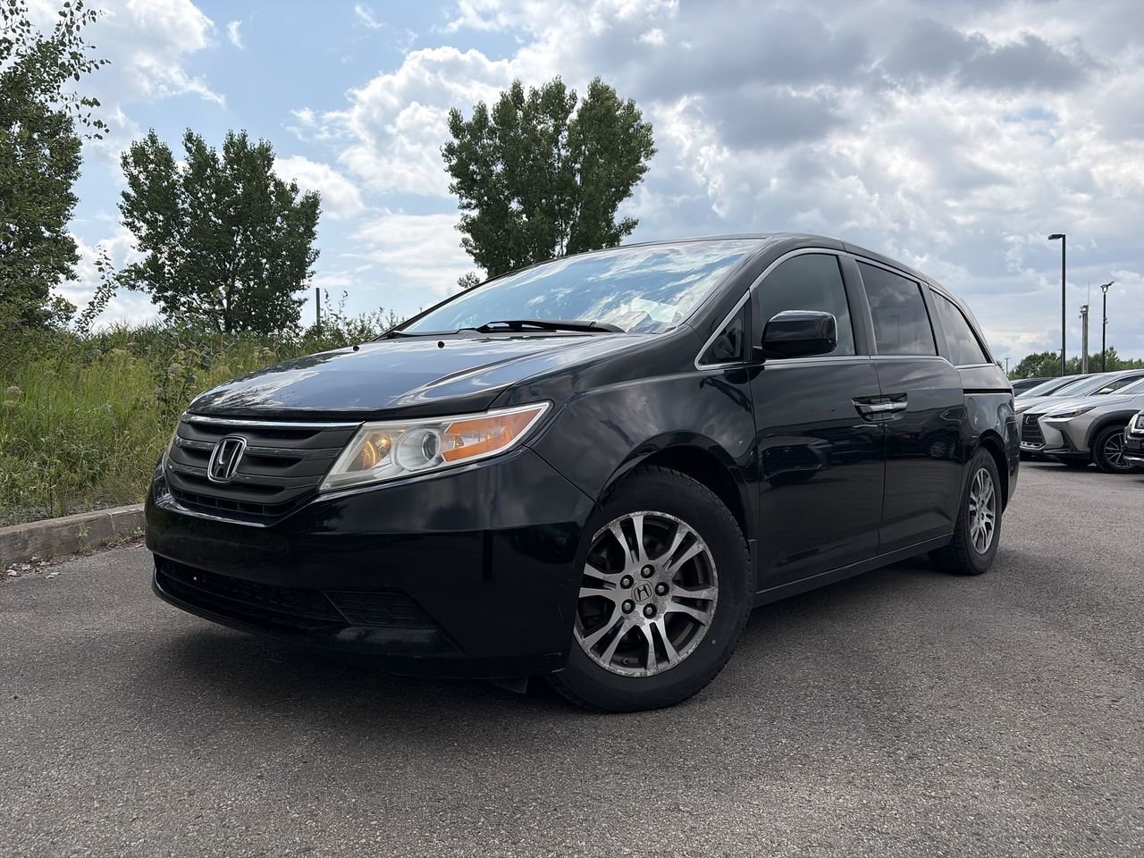 Black 2012 Honda Odyssey Minivan Front-Wheel Drive Automatic