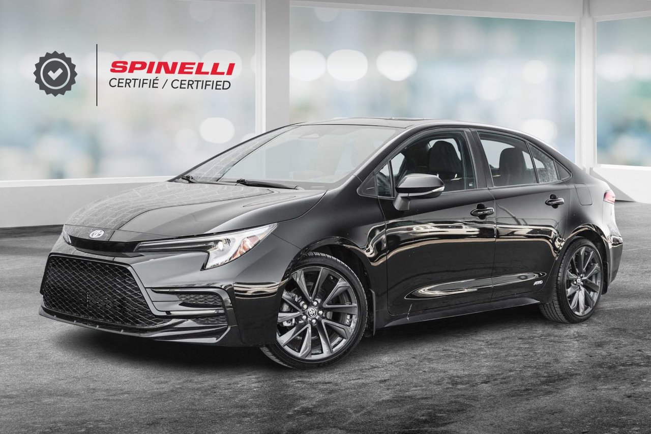Midnight Black Metallic 2025 Toyota Corolla Hybrid Sedan All-Wheel Drive Continuously Variable Transmission