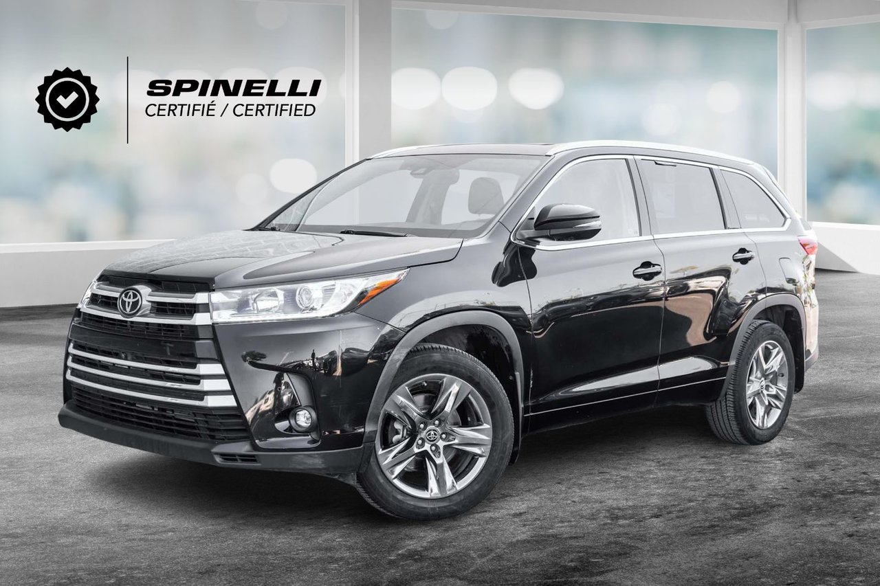 Midnight Black Metallic 2019 Toyota Highlander SUV / Crossover All-Wheel Drive Automatic