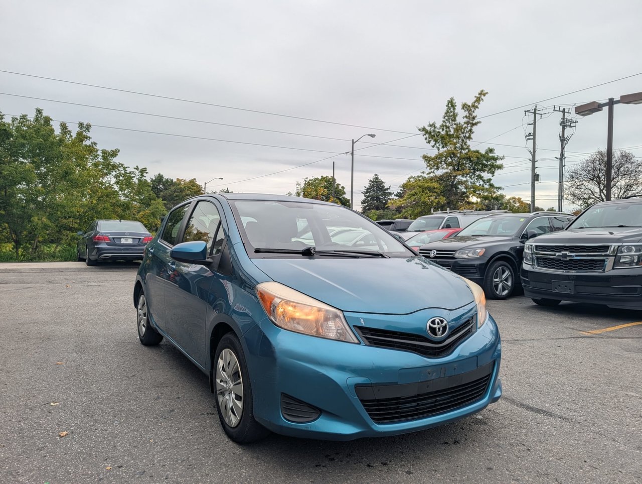 Green 2013 Toyota Yaris Hatchback Front-Wheel Drive Automatic
