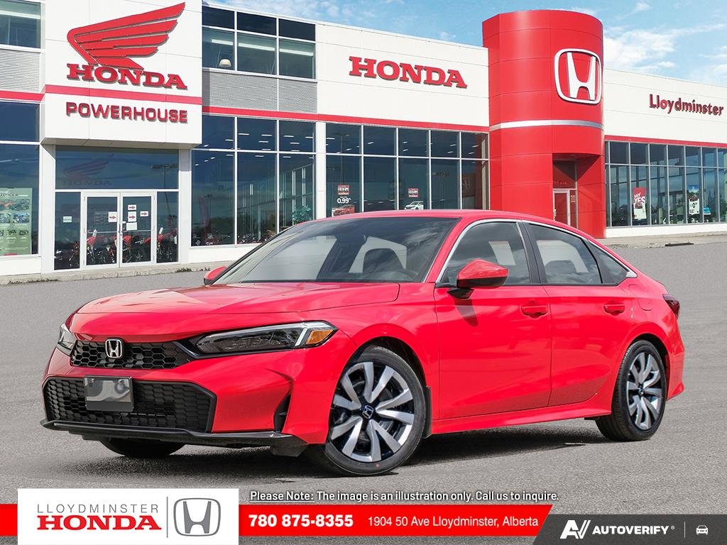 Rallye Red 2026 Honda Civic LX FWD Sedan Front-Wheel Drive Automatic