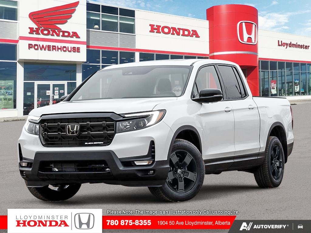 Platinum White Pearl 2026 Honda Ridgeline Black Edition AWD Pickup Truck All-Wheel Drive Automatic