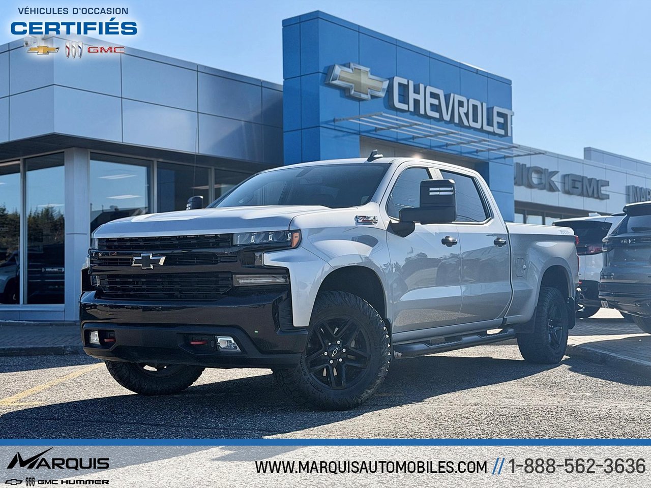 Silver Ice Metallic 2020 Chevrolet Silverado 1500 Pickup Truck Four-Wheel Drive Automatic