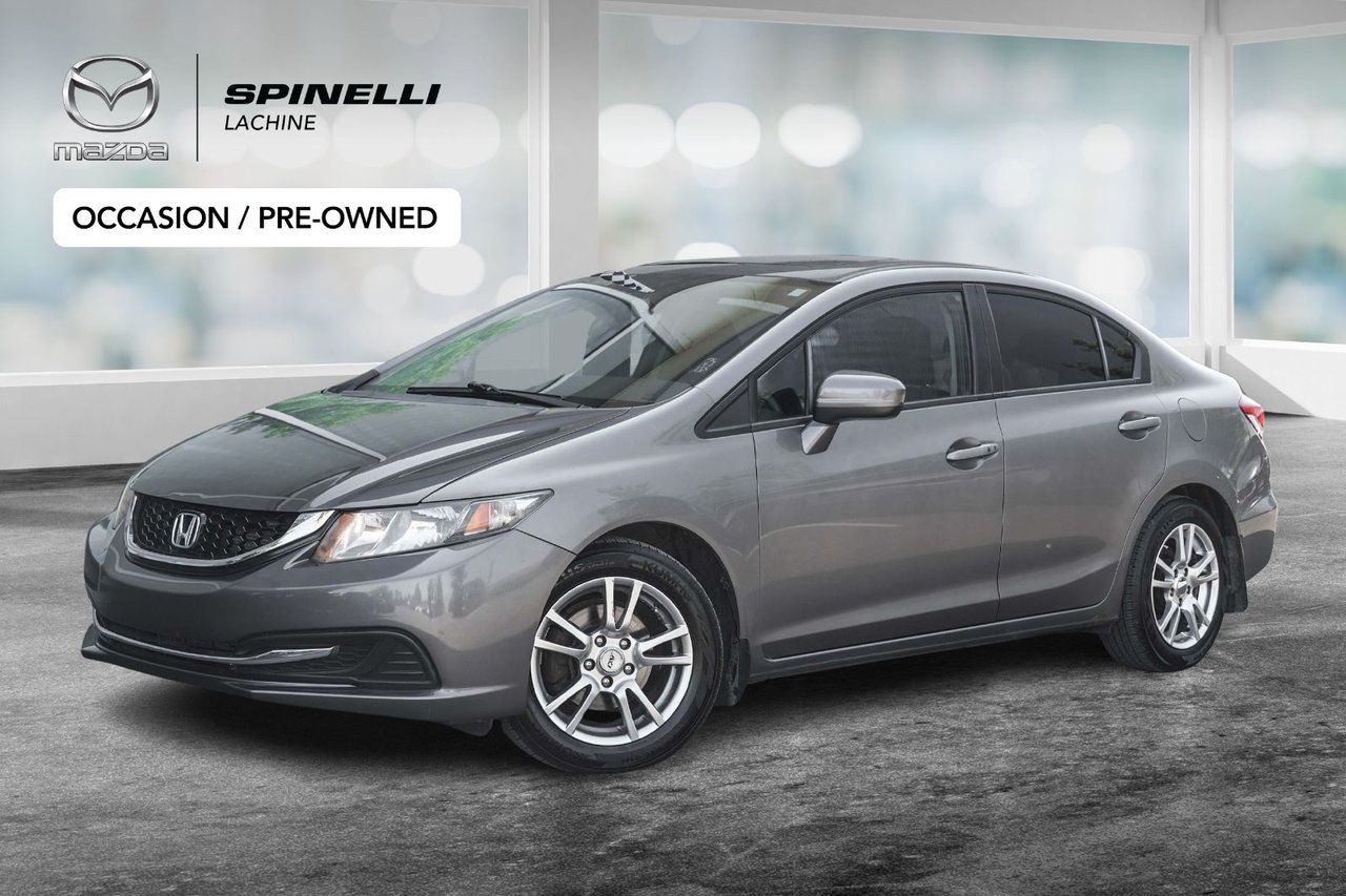 Gray (Modern Steel Metallic) 2014 Honda Civic Sedan Front-Wheel Drive Continuously Variable Transmission