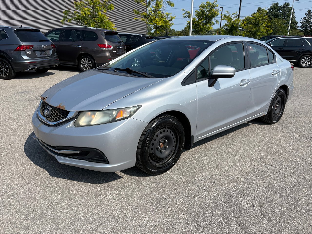 Alabaster Silver Metallic 2015 Honda Civic Sedan Front-Wheel Drive Continuously Variable Transmission