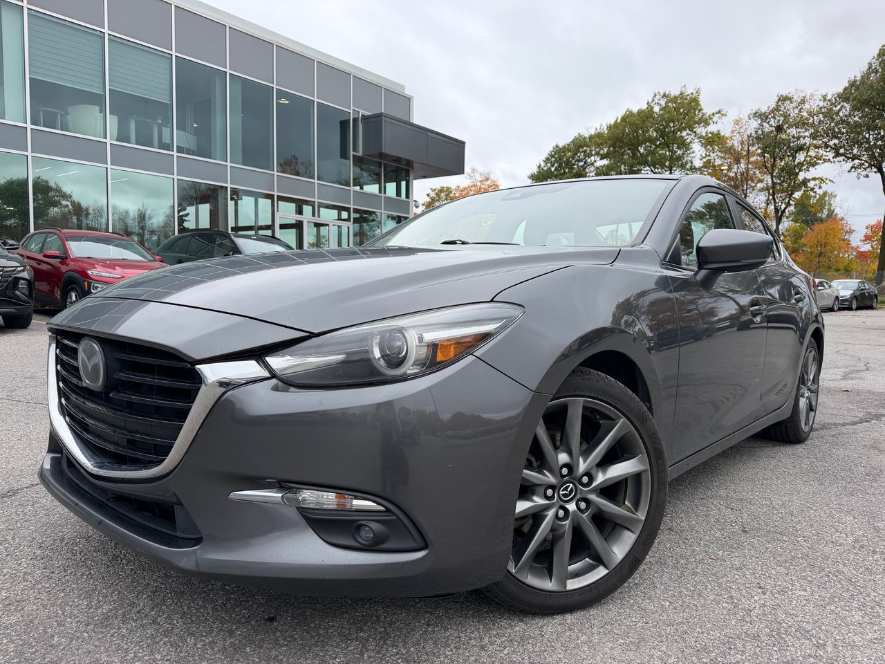 Gray (Machine Grey Metallic) 2018 Mazda MAZDA3 Sedan Manual