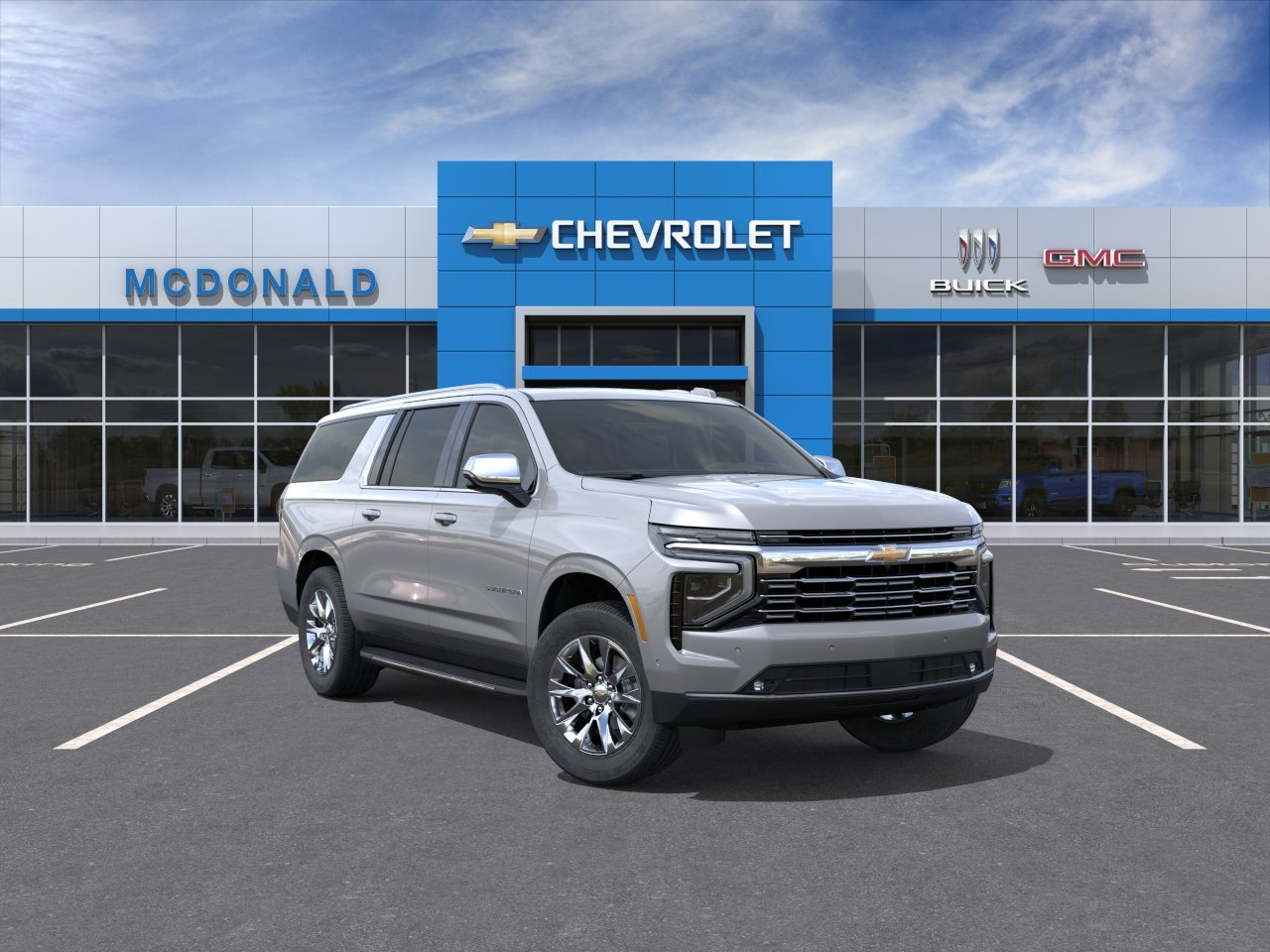 Gray (Sterling Grey Metallic) 2025 Chevrolet Suburban SUV / Crossover Four-Wheel Drive Automatic