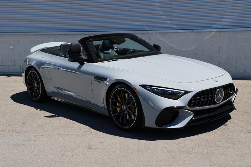 Gray (MANUFAKUR Alpine Grey) 2023 Mercedes-Benz SL-Class AMG SL 63 4MATIC Convertible All-Wheel Drive Automatic