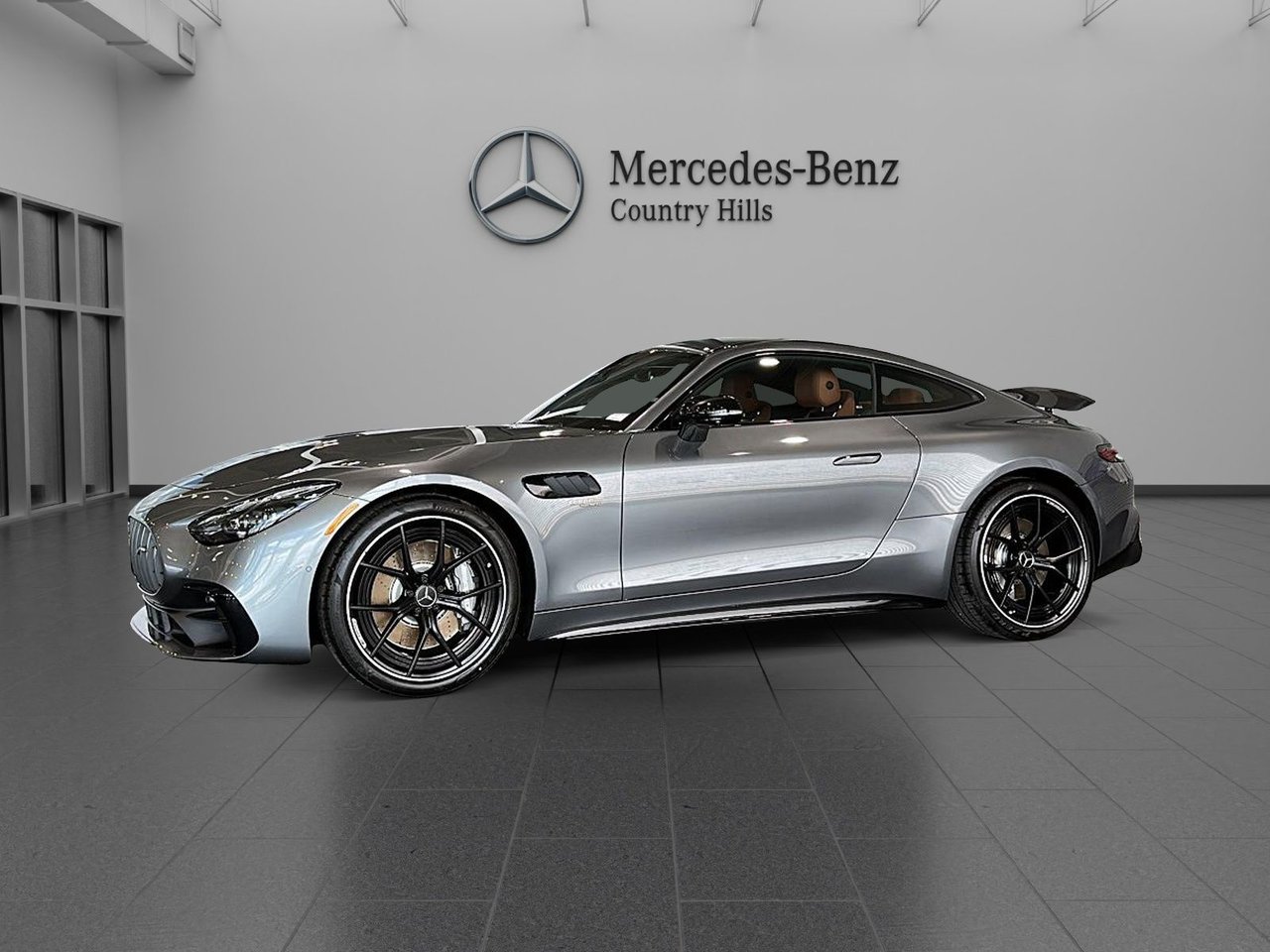 Gray (Selenite Grey Metallic) 2026 Mercedes-Benz AMG GT 43 RWD Coupe Rear-Wheel Drive Automatic