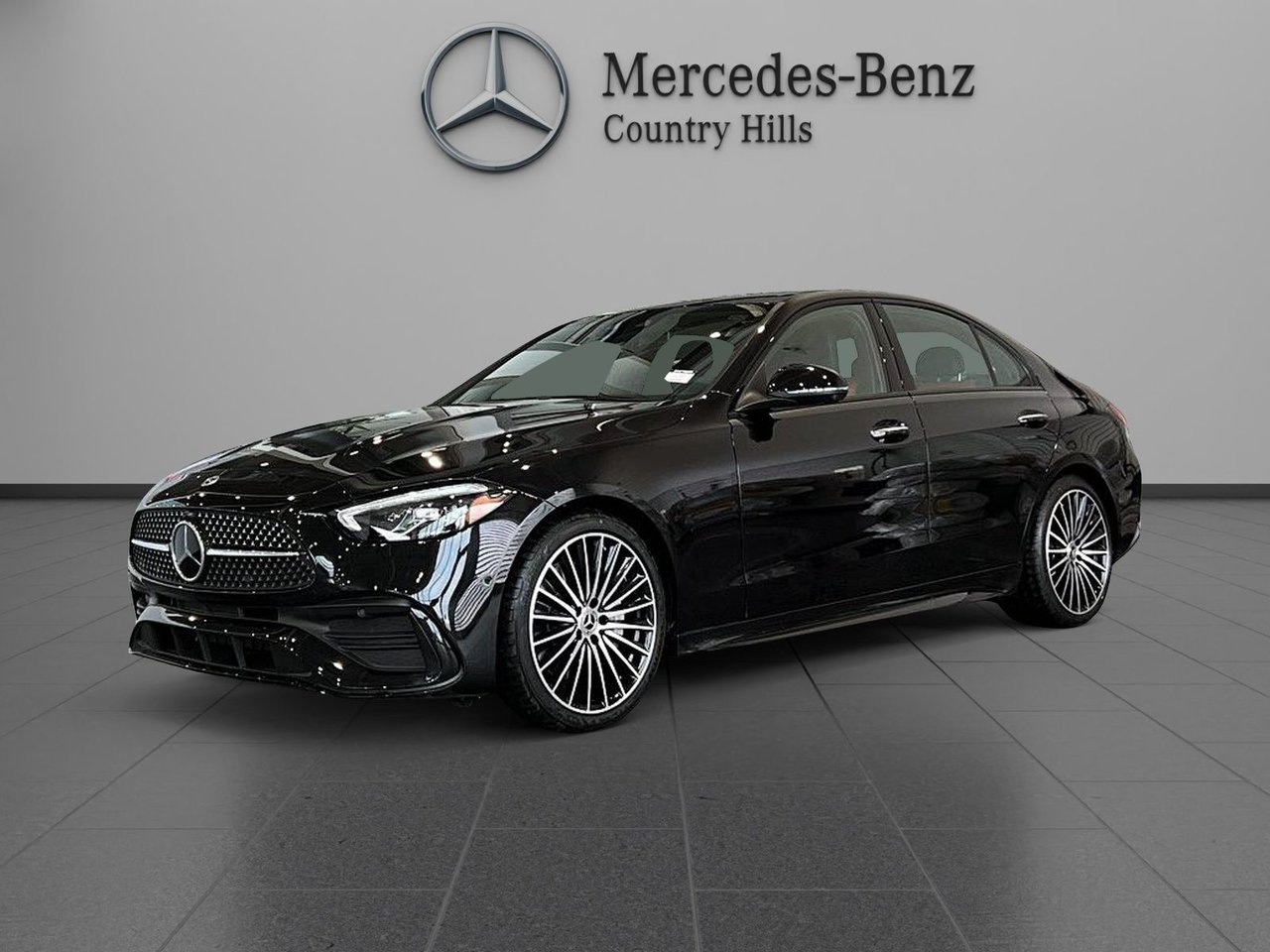 Obsidian Black Metallic 2025 Mercedes-Benz C-Class Sedan All-Wheel Drive Automatic