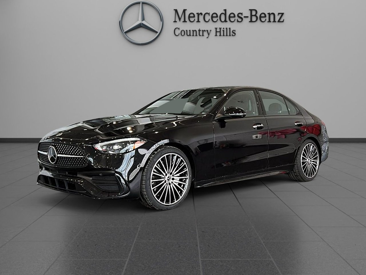 Obsidian Black Metallic 2025 Mercedes-Benz C-Class Sedan All-Wheel Drive Automatic