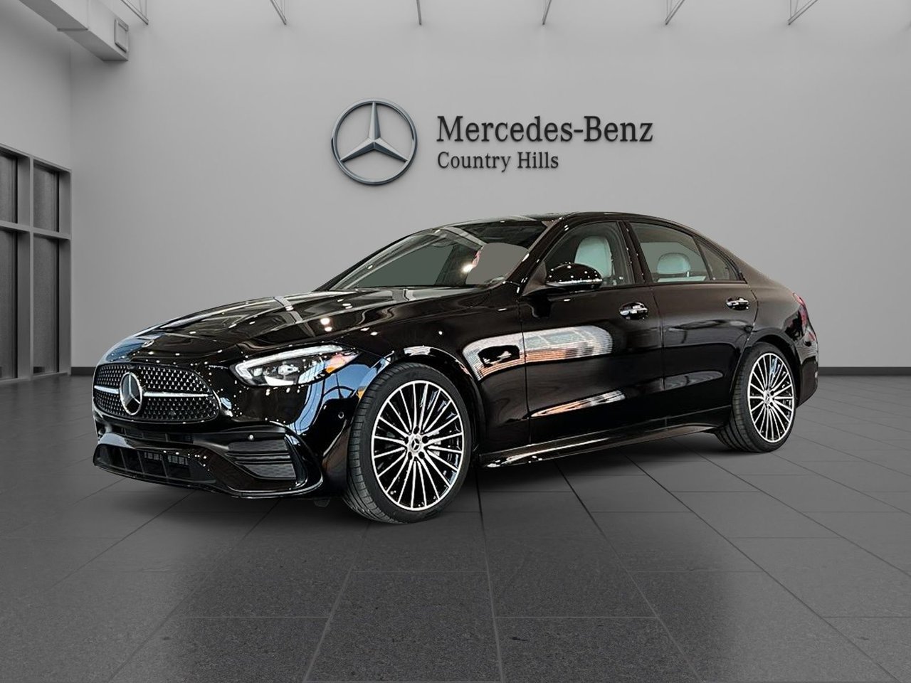 Obsidian Black Metallic 2025 Mercedes-Benz C-Class Sedan All-Wheel Drive Automatic
