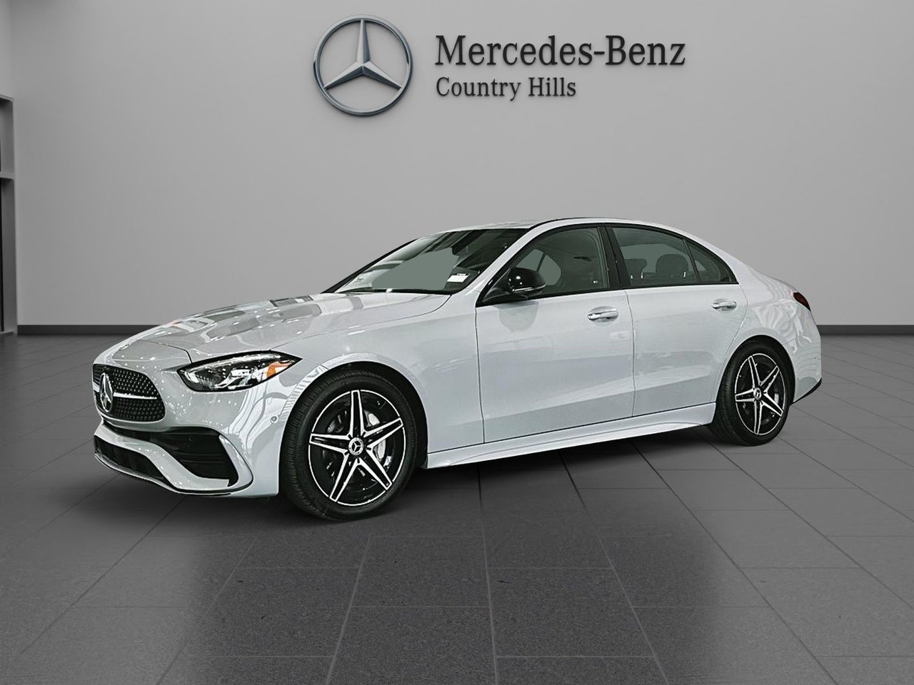 Gray (MANUFAKTUR Alpine Grey) 2025 Mercedes-Benz C-Class Sedan All-Wheel Drive Automatic