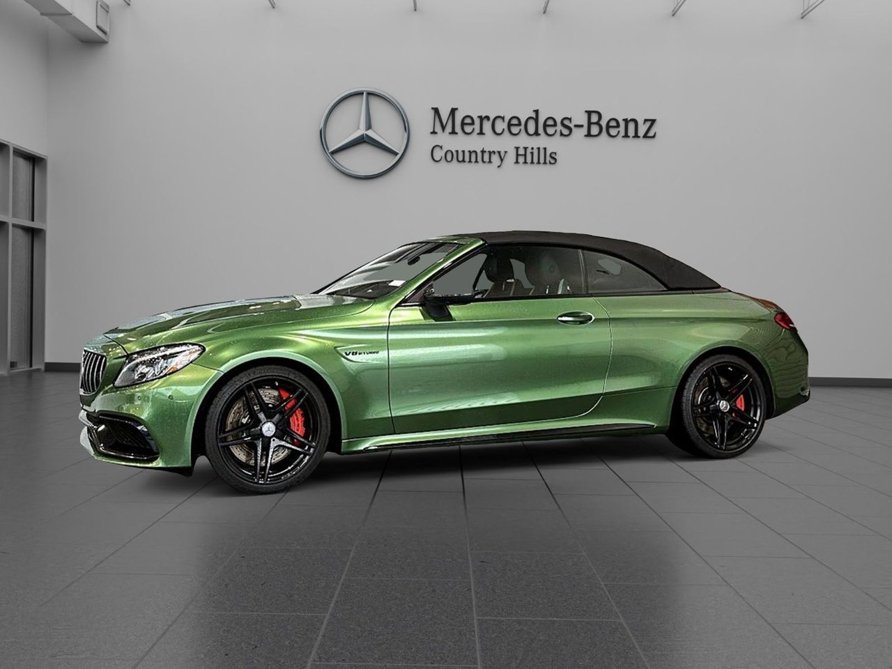 Gray (Selenite Grey Met) 2017 Mercedes-Benz C-Class AMG C 63 S Cabriolet Convertible Rear-Wheel Drive Automatic