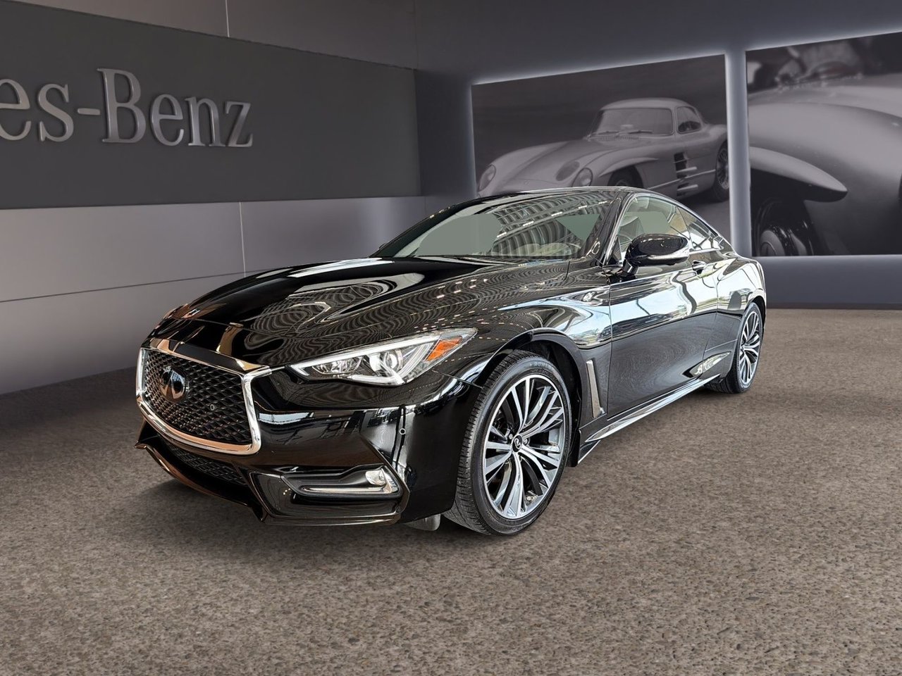 Obsidian black 2021 INFINITI Q60 Coupe All-Wheel Drive Automatic