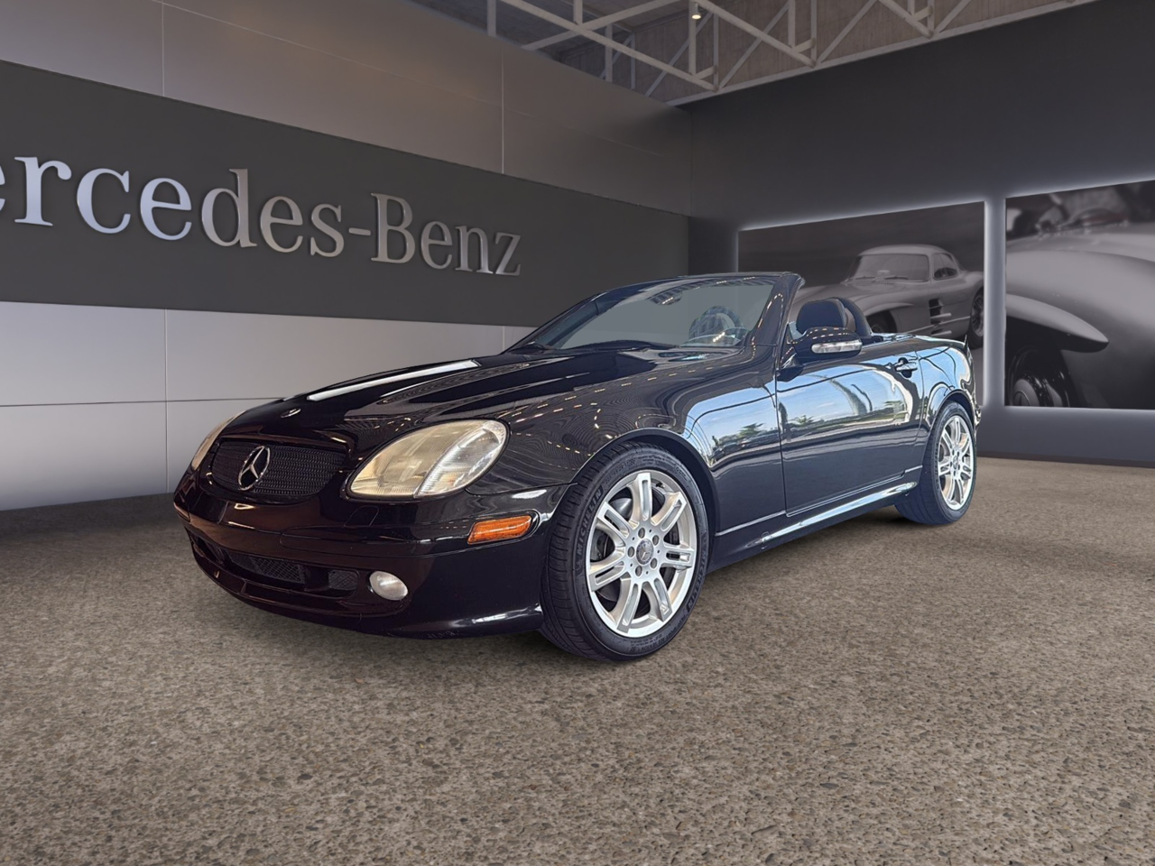 Obsidian black metallic 2004 Mercedes-Benz SLK Convertible Rear-Wheel Drive Automatic