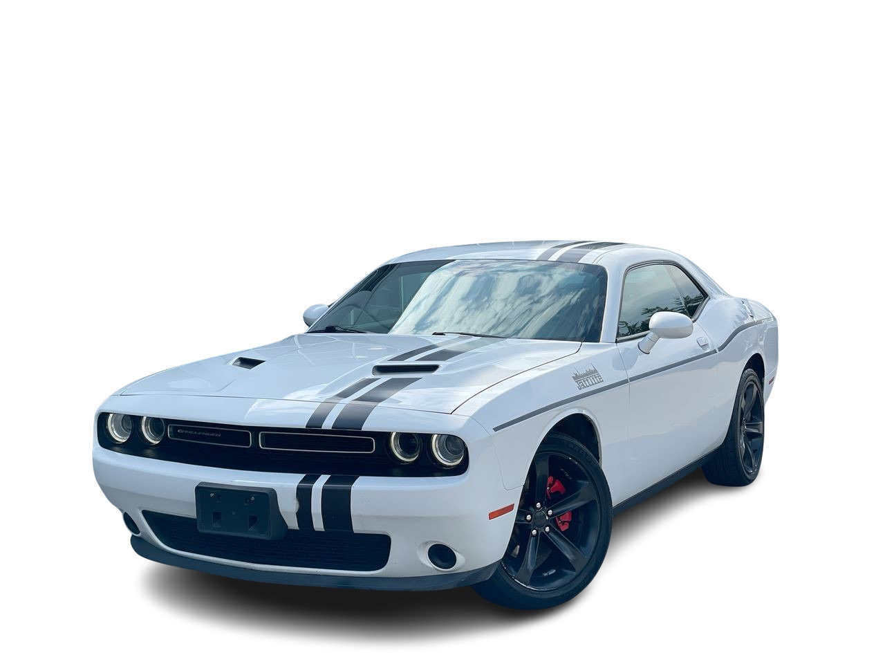 White 2016 Dodge Challenger Coupe Rear-Wheel Drive Automatic