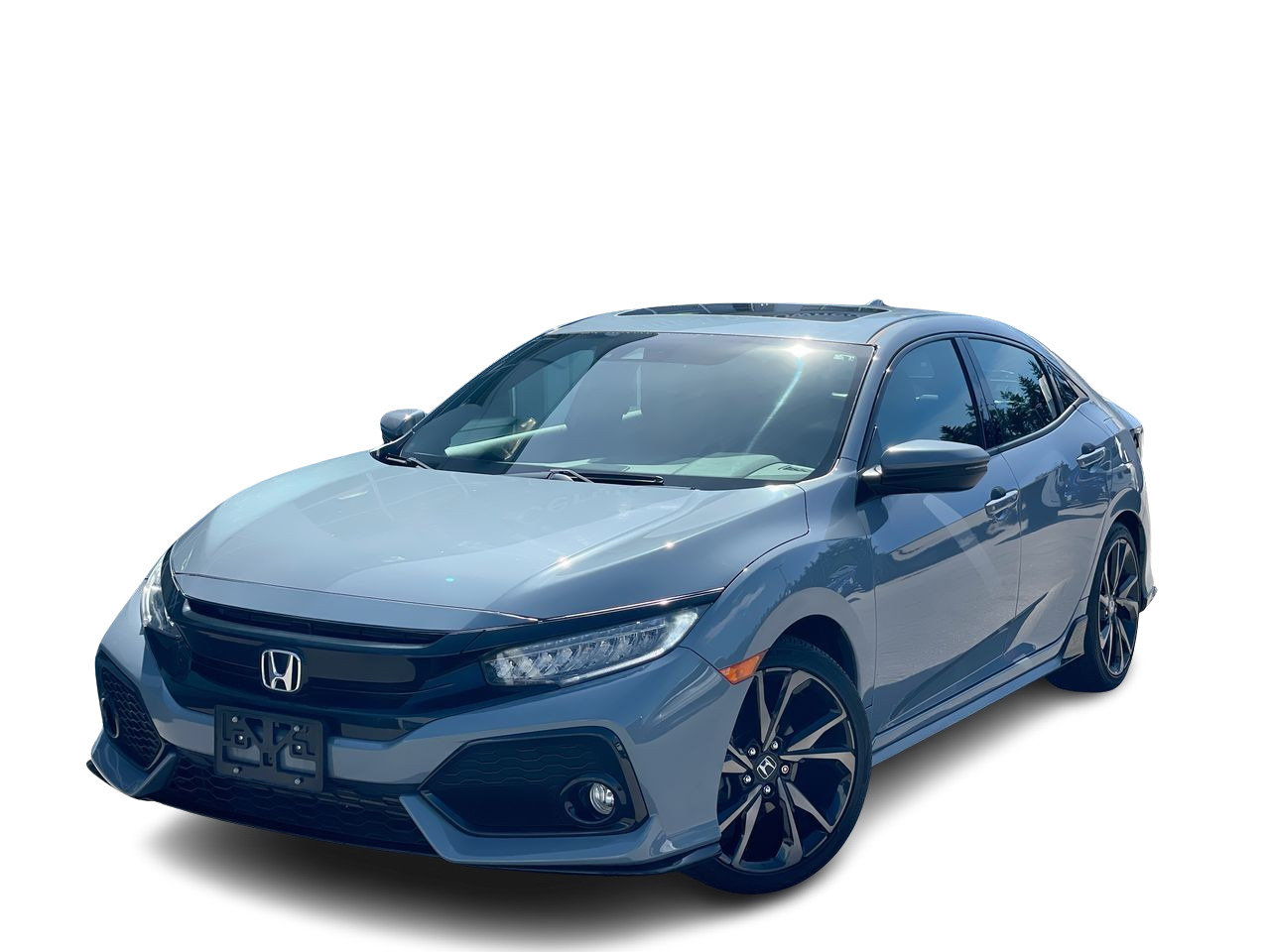 Gray 2018 Honda Civic Hatchback Sport Touring FWD Hatchback Front-Wheel Drive Automatic