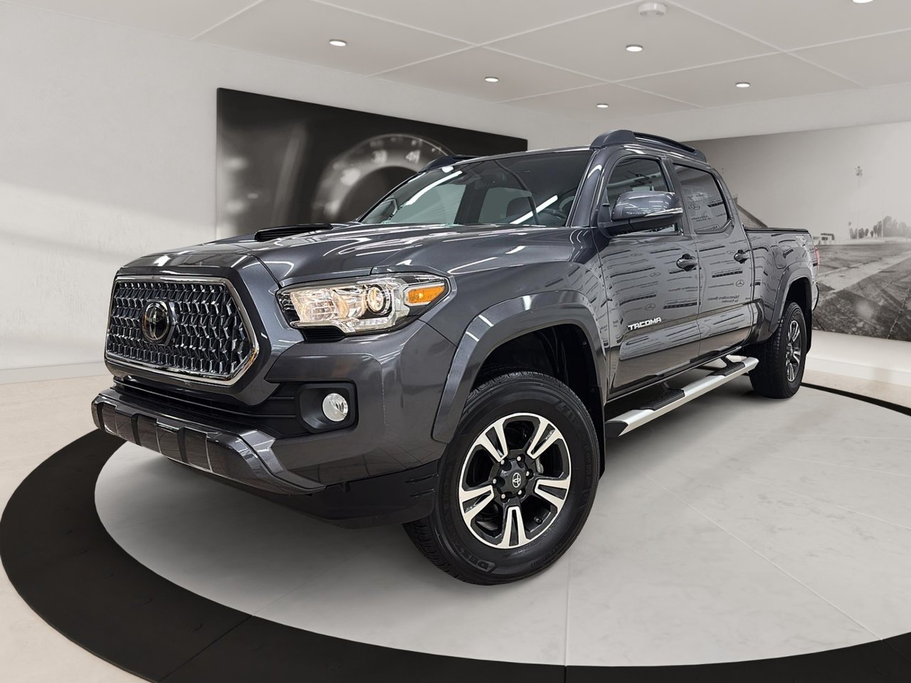 Gray 2019 Toyota Tacoma SR5 V6 Double Cab LB 4WD Pickup Truck Four-Wheel Drive Automatic