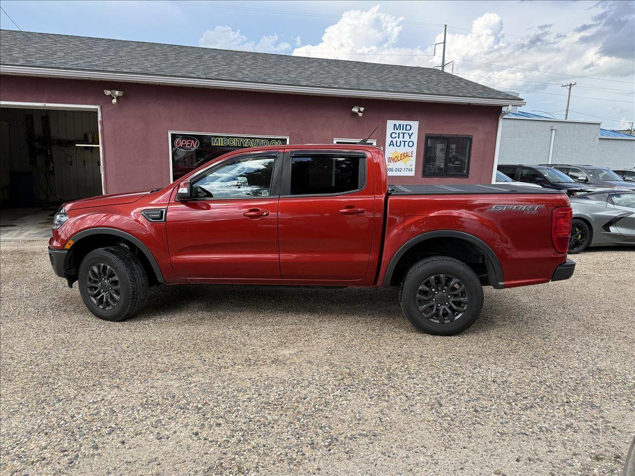 Orange 2019 Ford Ranger Pickup Truck Four-Wheel Drive Automatic
