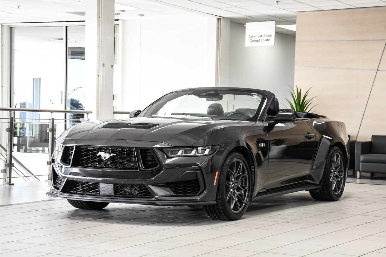 Gray (Dark Matter Grey Metallic) 2024 Ford Mustang Convertible Rear-Wheel Drive Manual