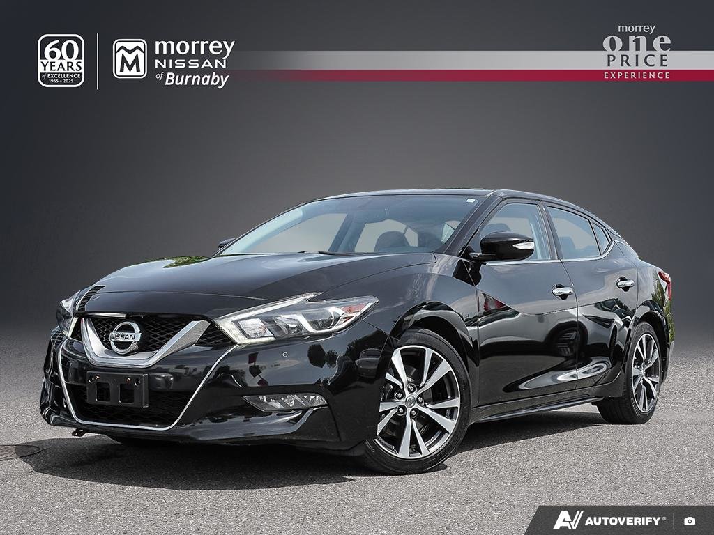 Super Black Metallic 2016 Nissan Maxima Sedan Front-Wheel Drive 