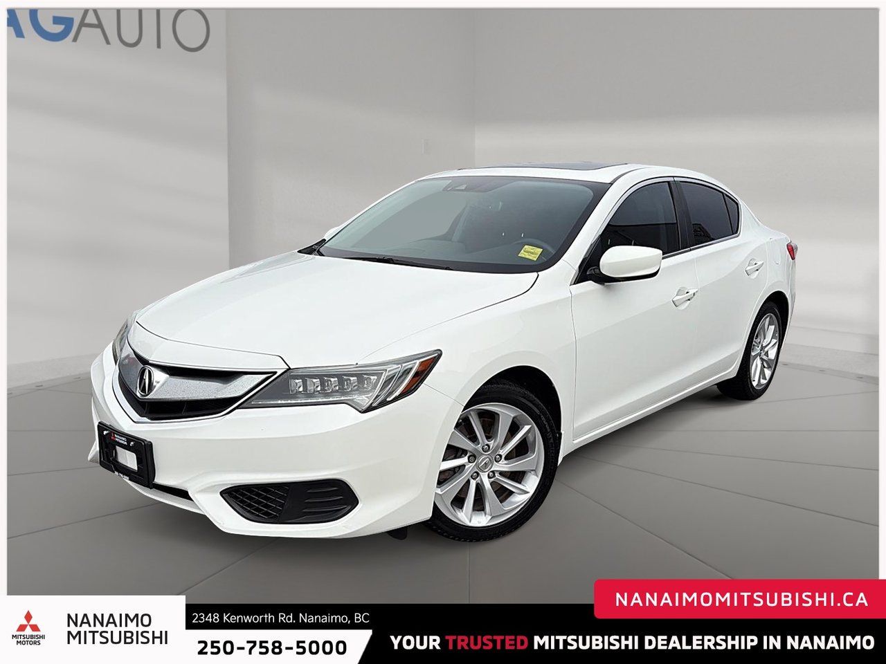White 2017 Acura ILX Sedan Front-Wheel Drive Automatic