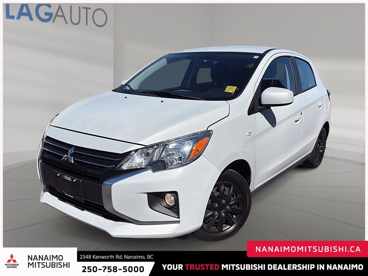 White 2022 Mitsubishi Mirage Hatchback Front-Wheel Drive Continuously Variable Transmission