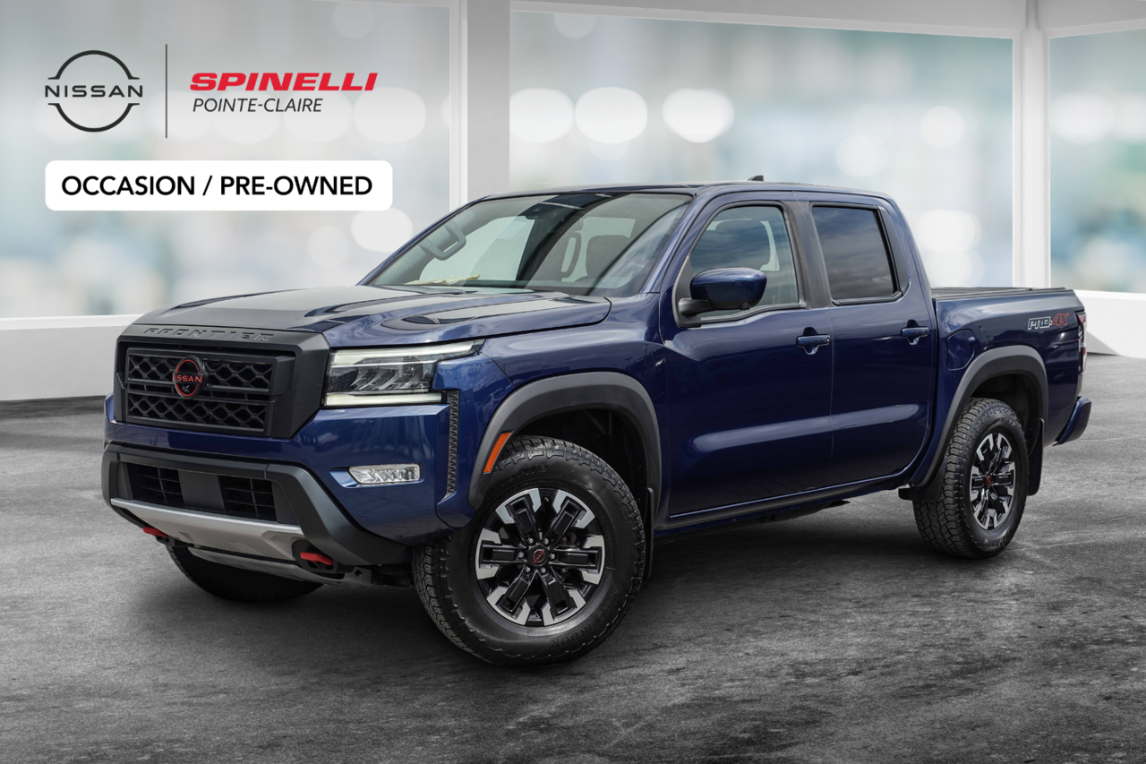 Blue 2023 Nissan Frontier Pickup Truck Four-Wheel Drive Automatic