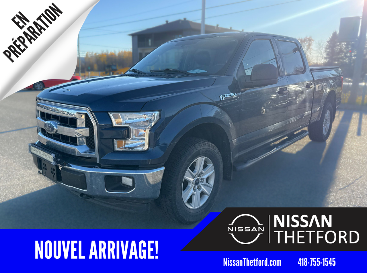 Blue 2017 Ford F-150 Pickup Truck Four-Wheel Drive Automatic
