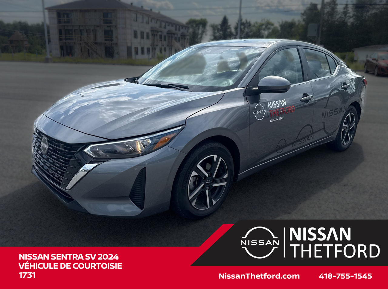 Gray 2024 Nissan Sentra Sedan Front-Wheel Drive Continuously Variable Transmission