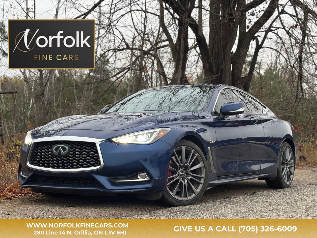 Blue 2017 INFINITI Q60 Coupe All-Wheel Drive Automatic