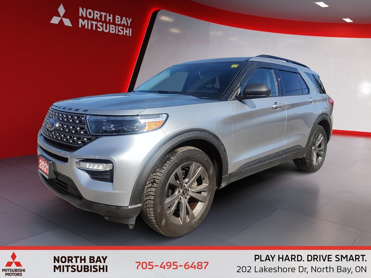 Silver 2021 Ford Explorer SUV / Crossover All-Wheel Drive Automatic